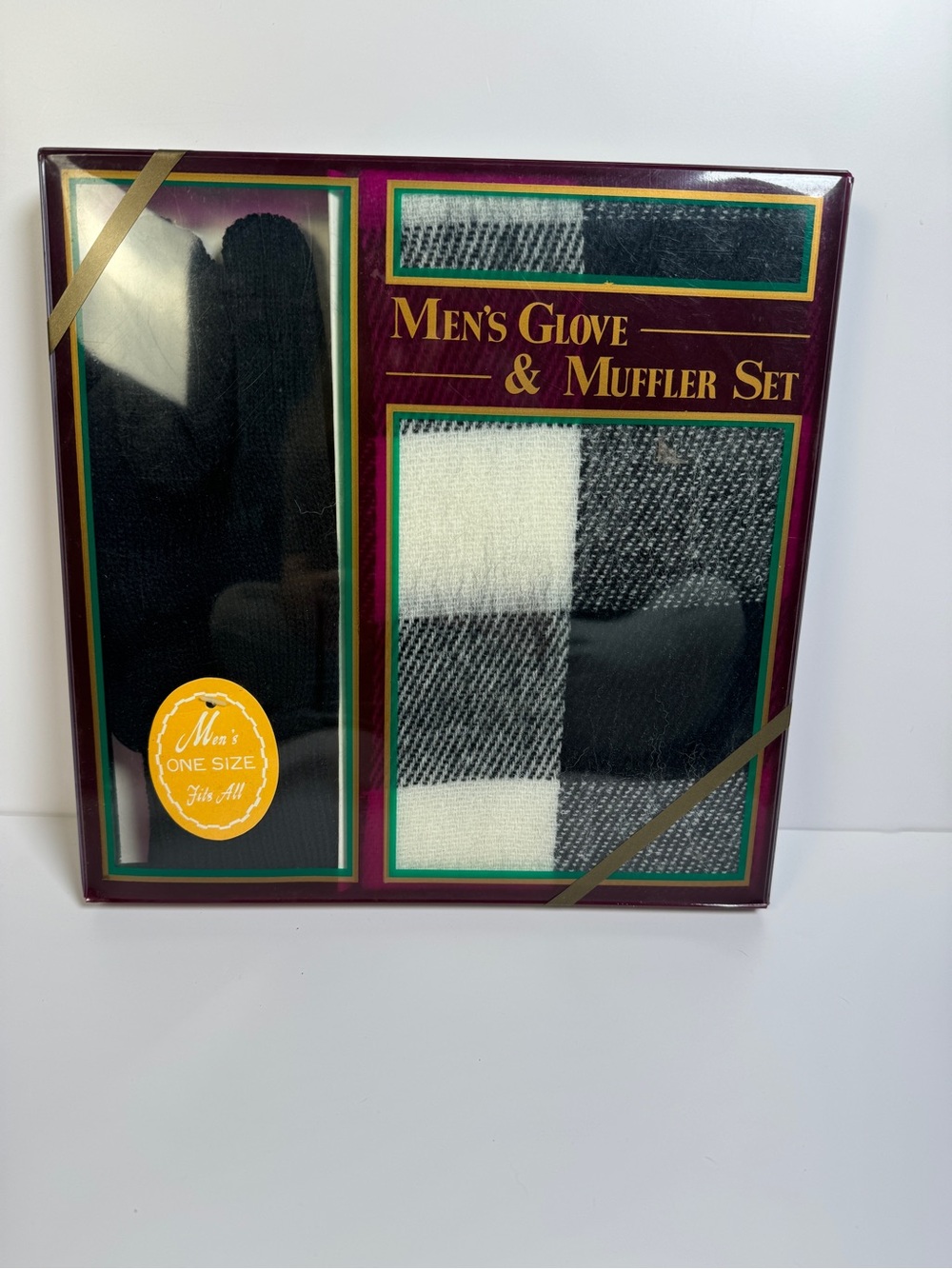 Vintage Men’s Glove & Muffler Set NOS Unopened Gift Box